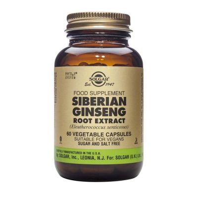 ЕКСТРАКТ ОТ КОРЕН НА СИБИРСКИ ЖЕНШЕН 60 капсули СОЛГАР | SIBERIAN GINSENG ROOT EXTRACT SOLGAR