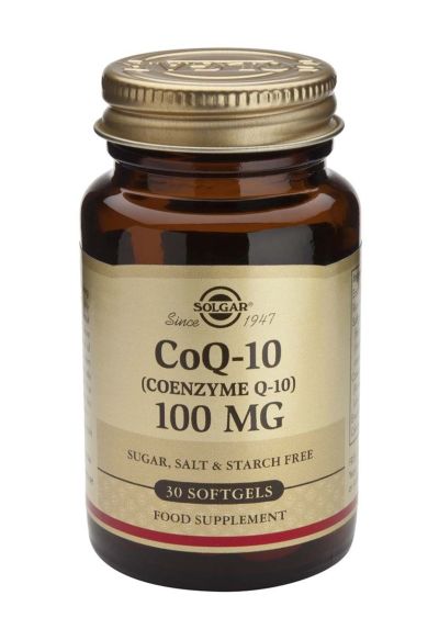 КОЕНЗИМ Q-10 100мг 30 капсули СОЛГАР | COENZYME Q-10 100mg SOLGAR