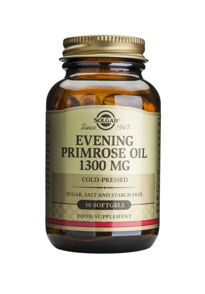 МАСЛО ОТ ВЕЧЕРНА ИГЛИКА 1300мг 30 капсули СОЛГАР | EVENING PRIMROSE OIL 1300mg SOLGAR