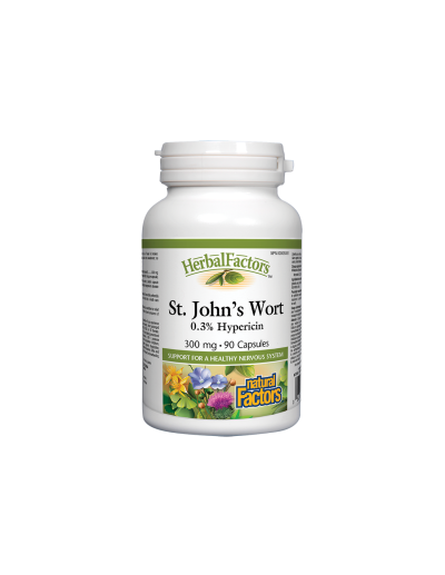 Жълт кантарион 300мг х 90 капсули Natural Factors | St. John`s Wort