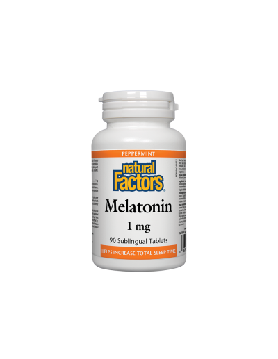 Мелатонин 1 мг x 90 сублингвални таблетки Natural Factors | Melatonin