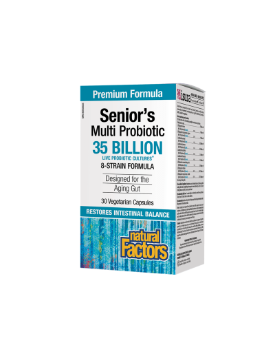 Senior’s Multi Probiotic Пробиотик за възрастни 8 щама, 35 млрд. х 30 капсули Natural Factors