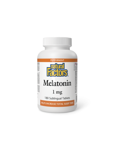 Мелатонин 1мг х 180 сублингвални таблетки Natural Factors | Melatonin