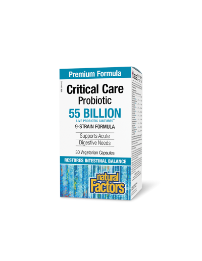 Critical Care Probiotic 9 щама, 55 млрд. активни пробиотици х 30 капсули Natural Factors