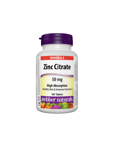 Цинк цитрат 50мг х 180 таблетки Webber Naturals | Zinc Citrate