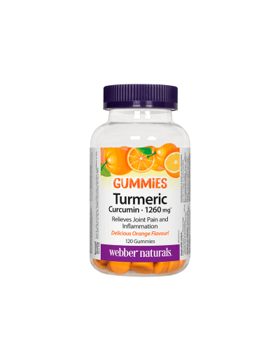 Куркума 1260мг х 120 желирани таблетки (портокал) Webber Naturals | Turmeric Gummies