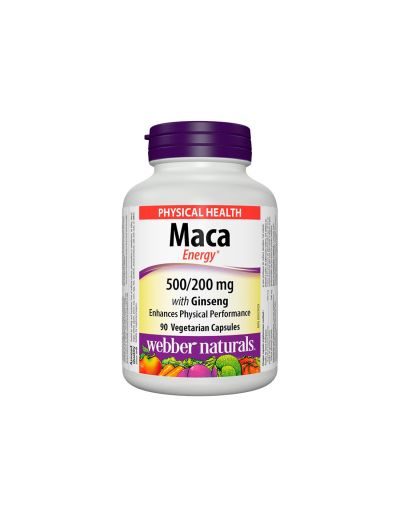 Maca Energy Мака + Корейски женшен х 90 капсули Webber Naturals | Maca + Ginseng