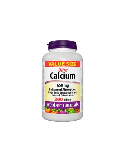 Ултра калций 650мг  х 280 таблетки Webber naturals | Calcium