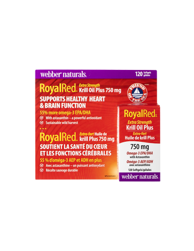 RoyalRed Масло от крил + Омeга-3 и астаксантин х 120 капсули Webber Naturals