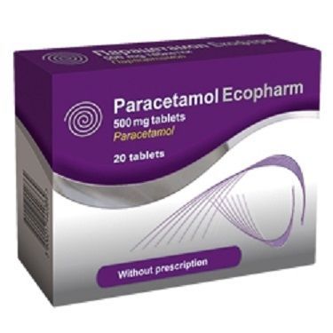 ПАРАЦЕТАМОЛ 500мг х 20 таблетки Ecopharm