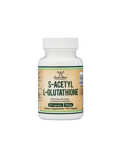 S-Ацетил-L-Глутатион 100 мг х 60 капсули Double Wood | S-Acetyl-L-Glutathione