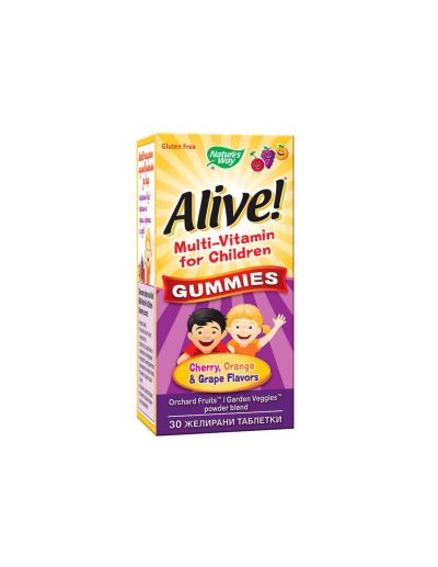 Алайв Мултивитамини за деца х 30 желирани таблетки Nature’s Way | Alive! Multi-Vitamin for Children Gummies