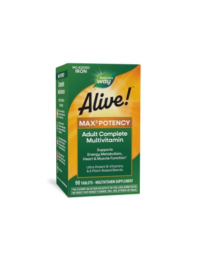 Алайв Мултивитамини без желязо х 90 капсули Nature’s Way | Alive Max6 Max Potency Multivitamin (No Iron)