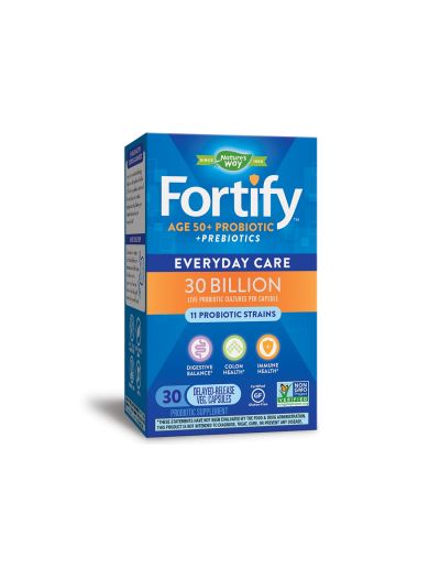 Fortify™ Probiotic 50+ Пробиотик за възрастни, 30 милиарда CFU х 30 капсули със забавено освобождаване Nature’s Way