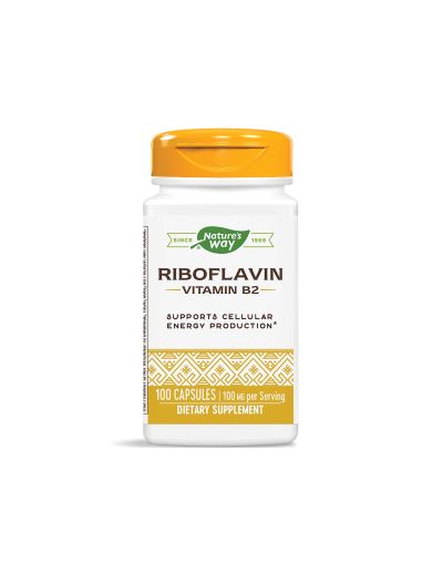 Витамин Б2 (рибофлавин) 100 мг x 100 капсули Nature’s Way | Riboflavin Vitamin B2