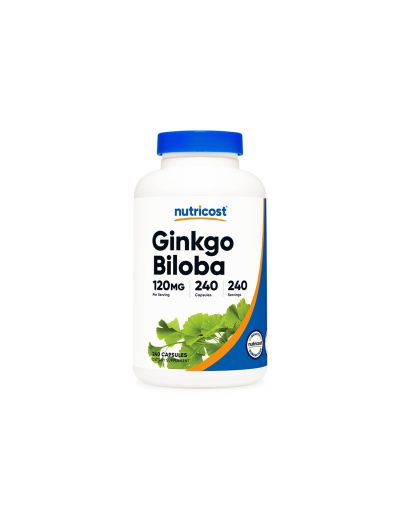 Гинко Билоба екстракт 120 мг х 240 капсули Nutricost | Ginkgo Biloba