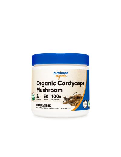 Кордицепс Органик екстракт на прах х 100 гр Nutricost | Cordyceps Organic