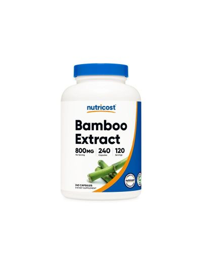 Екстракт от бамбук 400 мг за здрави коса и кожа х 240 капсули Nutricost | Bamboo Extract