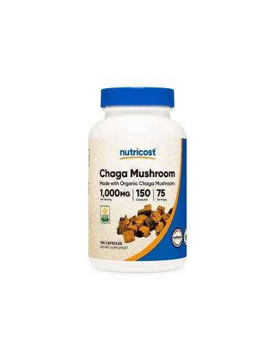 Чага екстракт 500 мг х 150 капсули за имунитет и енергия Nutricost | Chaga Extract