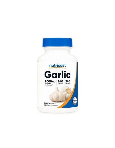 Чесън (маслен екстракт) 10 мг х 240 капсули Nutricost | Garlic Extract