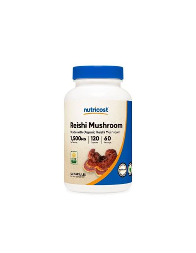 Рейши екстракт 750 мг х 120 капсули Nutricost | Reishi mushroom