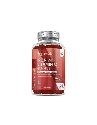 Желязо + Витамин Ц х 120 желирани таблетки Weight World | Iron + Vitamin C