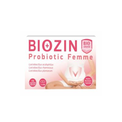 БИОЗИН ПРОБИОТИК ЗА ЖЕНИ х 15 капсули BIOSHIELD| PROBIOTIC FEMME