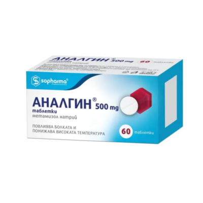 АНАЛГИН 500мг х 60 таблетки| ANALGIN tablets Sopharma