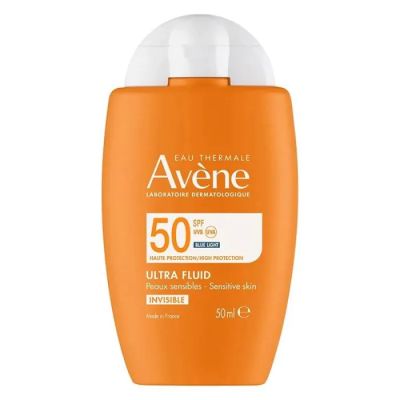 Авен СЪН Слънцезащитен невидим ултра флуид за лице SPF50+ 50 мл | Avene Sun