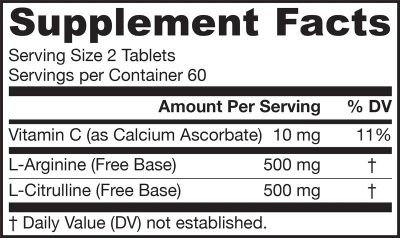 Аргинин + Цитрулин 250/250 мг х 120 таблетки със забавено освобождаване ДЖАРОУ | Jarrow Formulas Arginine-Citrulline Sustain™