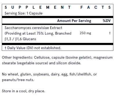 Бета Глюкан 250 мг х 60 капсули ДЖАРОУ | Jarrow Formulas Beta Glucan