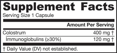 Коластра 400 мг х 120 капсули ДЖАРОУ | Jarrow Formulas Colostrum Prime Life