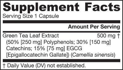 Зелен чай екстракт 500 мг х 100 капсули ДЖАРОУ | Jarrow Formulas Green Tea