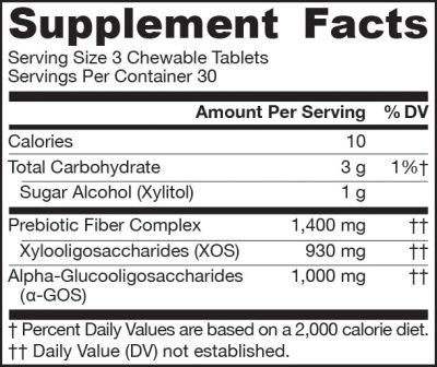 Пребиотик Ксилоолигозахариди + Глюкоолиогозахариди х 90 дъвчащи таблетки ДЖАРОУ | Jarrow Formulas Prebiotic XOS + α-GOS