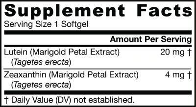 Лутеин 20 мг + Зеаксантин х 60 капсули ДЖАРОУ | Jarrow Formulas Lutein + Zeaxanthin