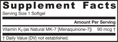 Витамин К2 МК7 90 мкг х 60 капсули ДЖАРОУ | Jarrow Formulas MK7 (K2)