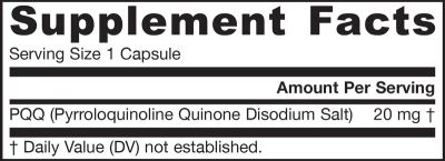 Пиролохинолин хинон PQQ 20 мг х 30 капсули ДЖАРОУ | Jarrow Formulas Pyrroloquinoline Quinone