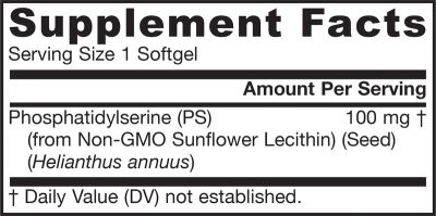 Фосфатидилсерин 100 мг х 30 капсули ДЖАРОУ | Jarrow Formulas PS Phosphatidylserine 