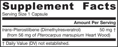 Птеростилбен 50 мг х 60 капсули ДЖАРОУ | Jarrow Formulas Pterostilbene