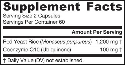 Мая от червен ориз 1200 мг + Коензим Q10 100 мг х 120 капсули ДЖАРОУ | Jarrow Formulas Red Yeast Rice + CoQ10