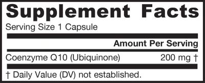 Коензим Q10 УБИКВИНОН 200 мг х 60 капсули ДЖАРОУ | Jarrow Formulas Coenzyme Q10 Ubiquinone