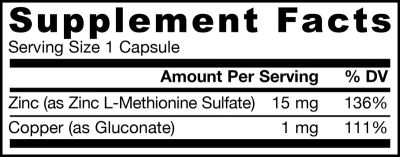 Цинк баланс 15 мг х 100 капсули ДЖАРОУ | Jarrow Formulas Zinc Balance® L-Methionine Sulfate