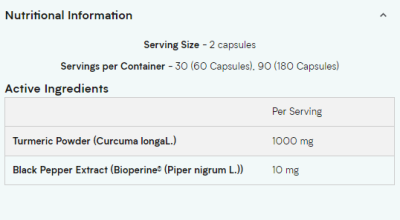 Куркума + Черен пипер екстракт 500/5мг х 60 капсули МАЙПРОТЕИН | Myprotein Turmeric + Bioperine