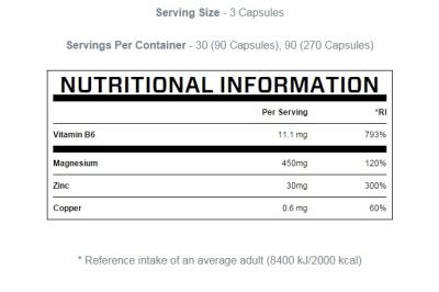 Цинк + Магнезий 10/150мг + Витамин Б6 х 270 капсули МАЙПРОТЕИН | Myprotein Zinc + Magnesium