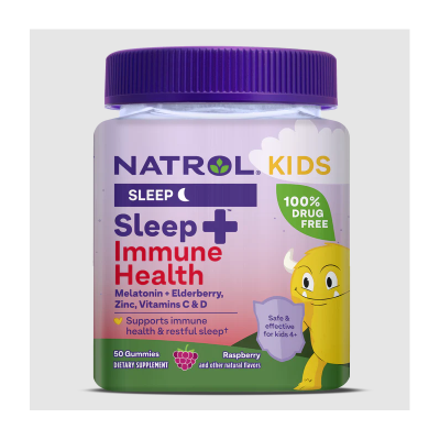 Натрол КИДС СЛИЙП + ИМУН с Мелатонин х 50 желирани таблетки | Natrol Kids Sleep+ Immune Health Gummies